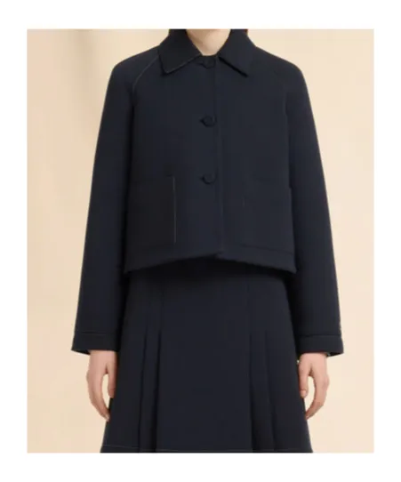 Black Jersey Jacket With Pockets