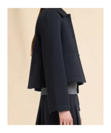 Black Jersey Jacket With Pockets
