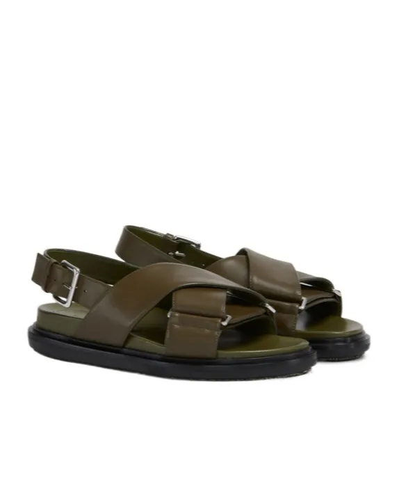 Deep Green Leather Fussbett