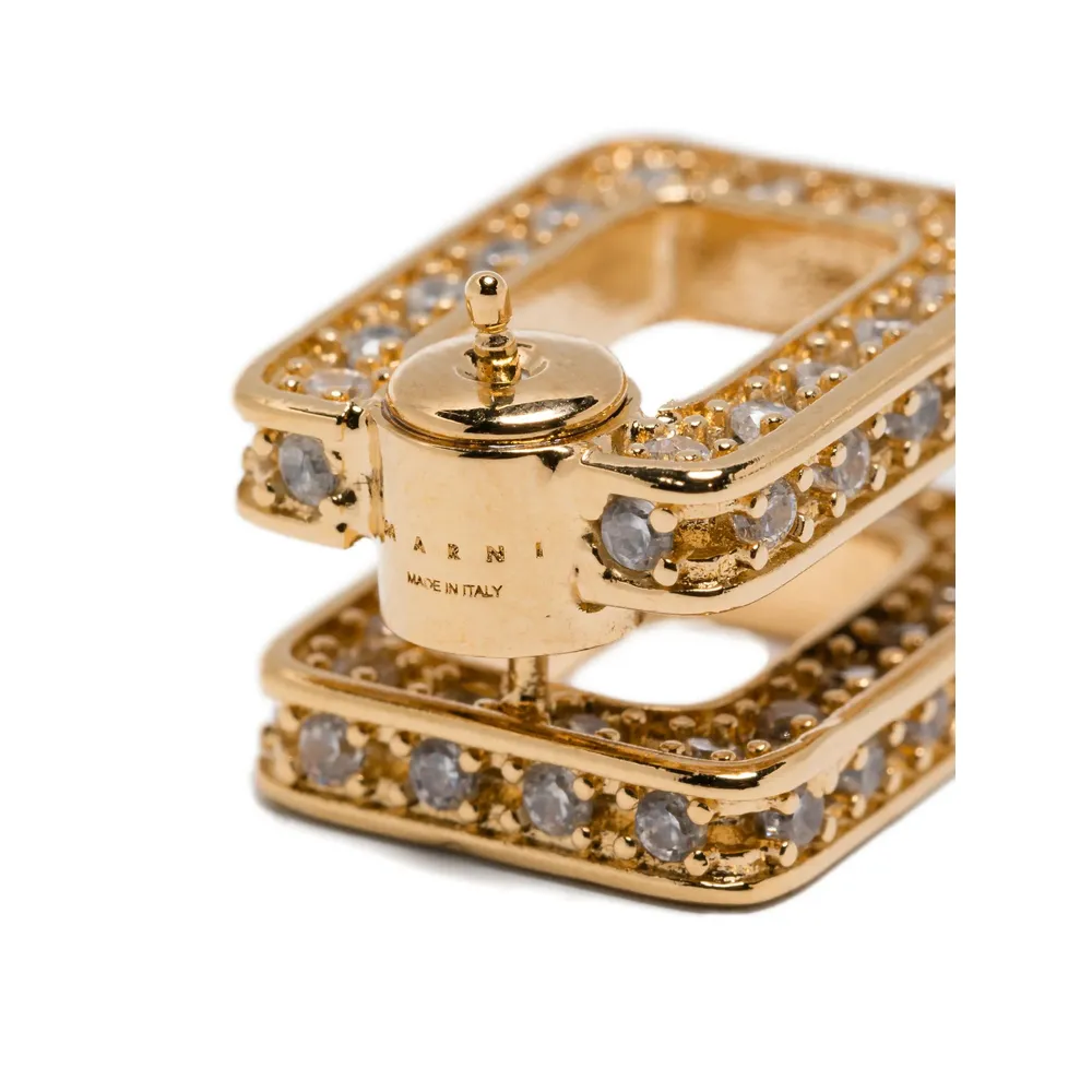 Square-Frame Diamond Earring