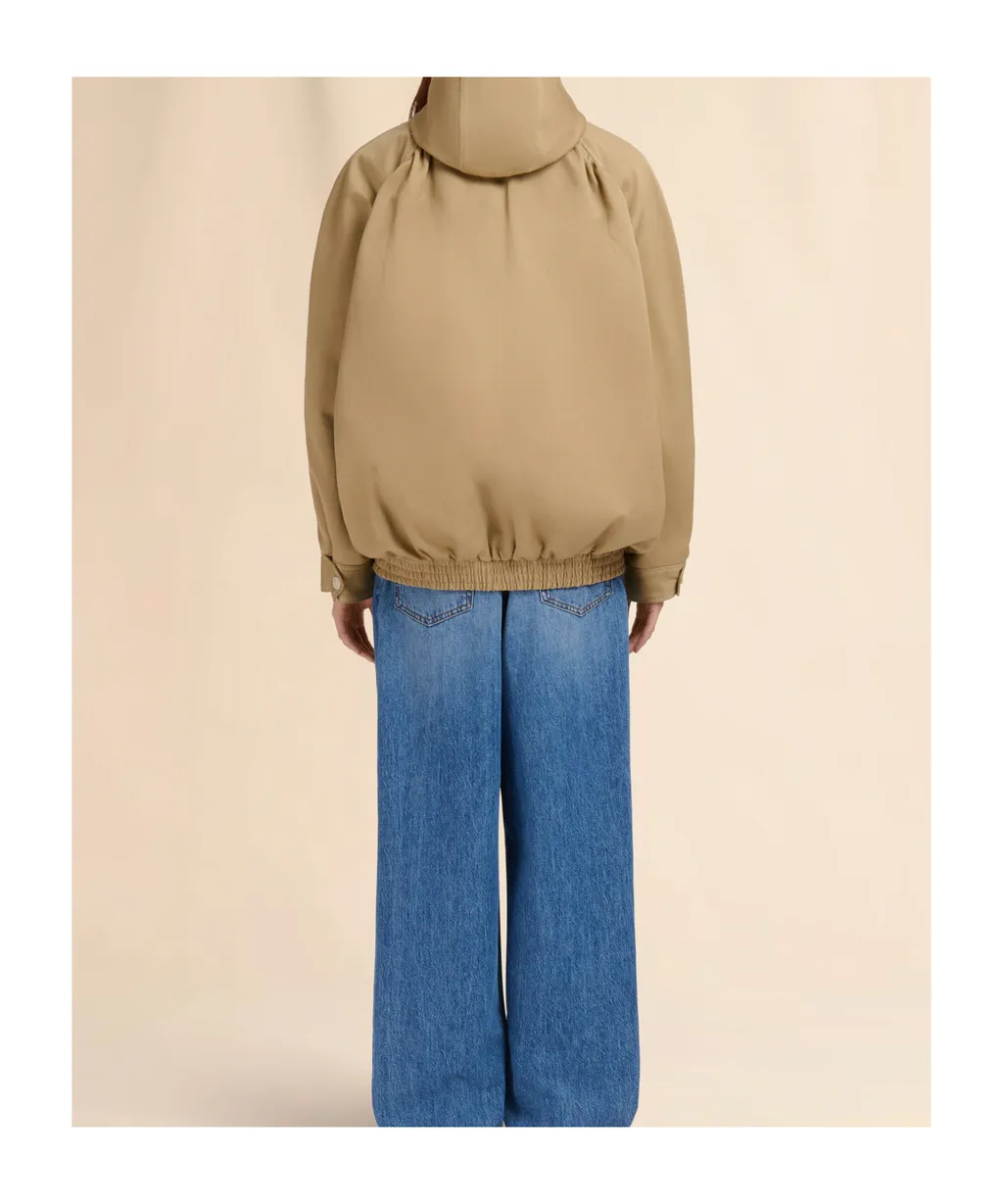 Logo Embroidered Zip-Up Jacket