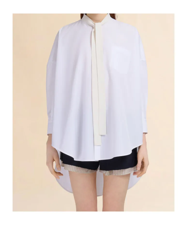 Bow Poplin Shirt