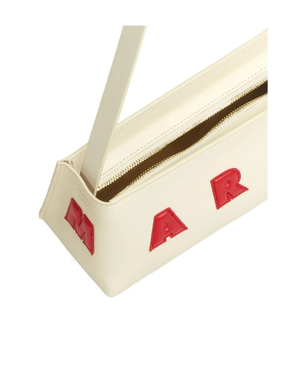 Logo Detailed Zipped Shoulder Bag