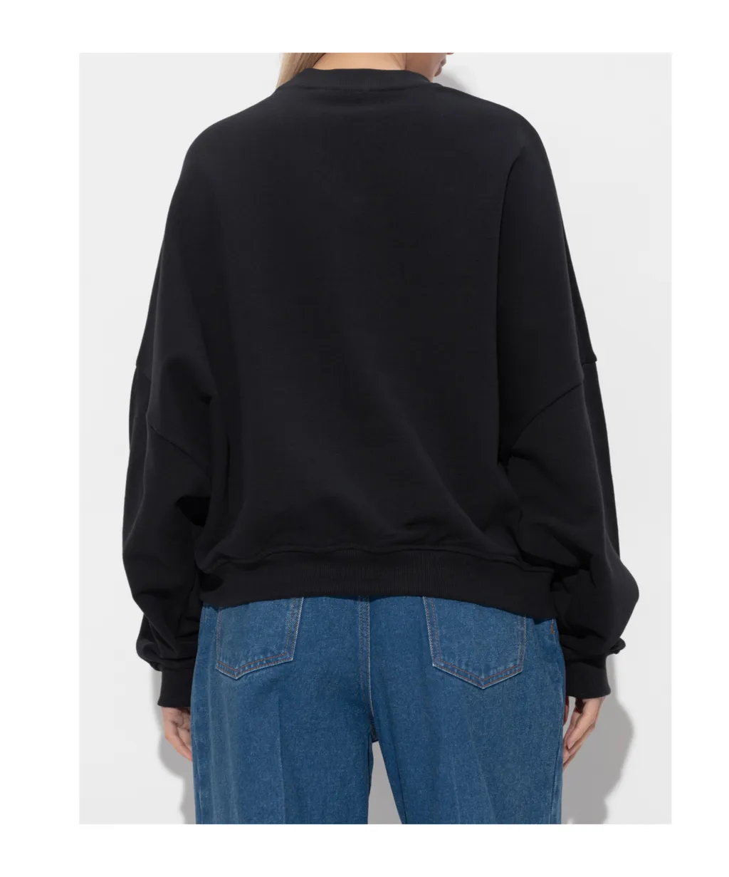 Logo Printed Drop Shoulder Sweatshirt