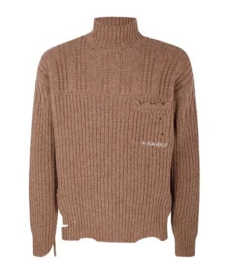 Distressed Long-Sleeved Jumper