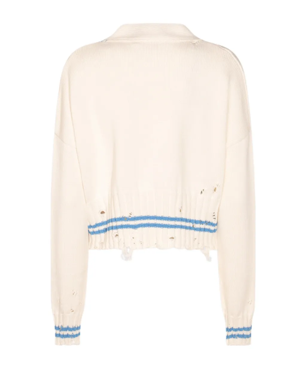 Logo Embroidered Cardigan