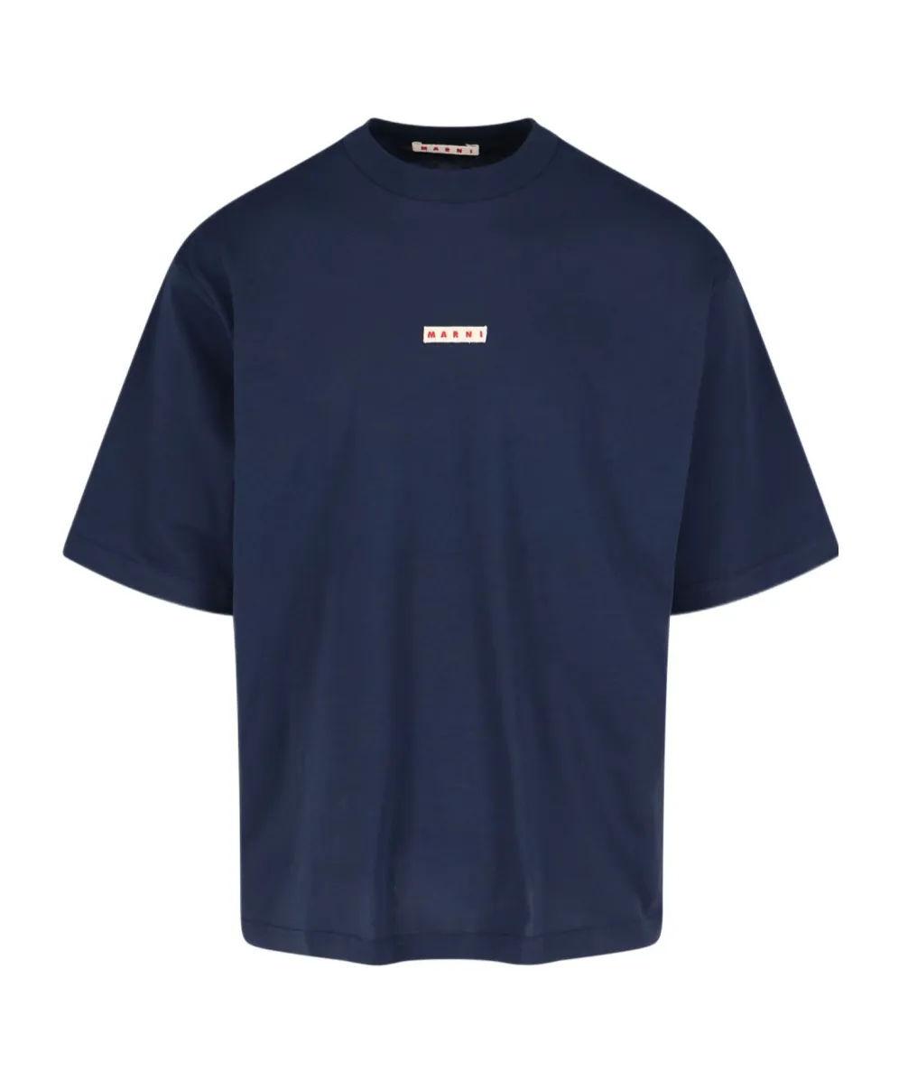 Logo Patch Drop Shoulder T-Shirt