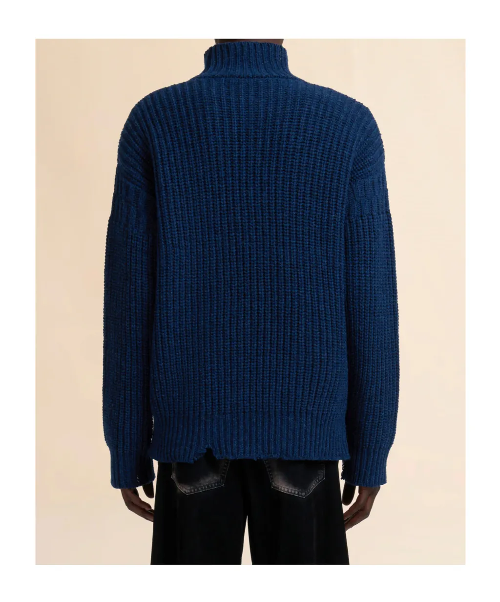 Distressed Long-Sleeved Jumper