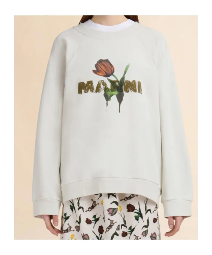 Tulip Printed Crewneck Sweatshirt