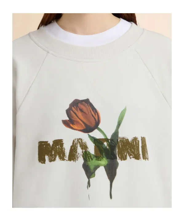 Tulip Printed Crewneck Sweatshirt