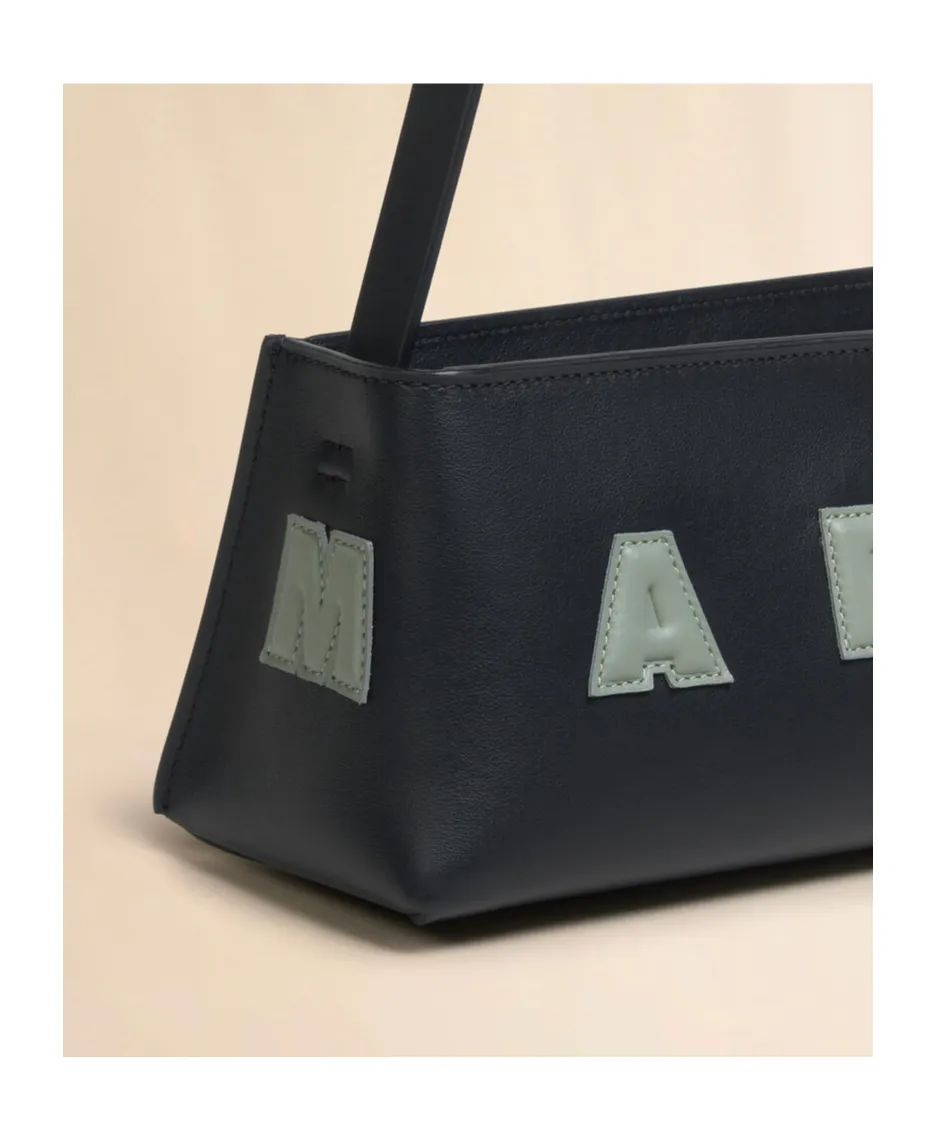 Logo Detailed Zipped Shoulder Bag