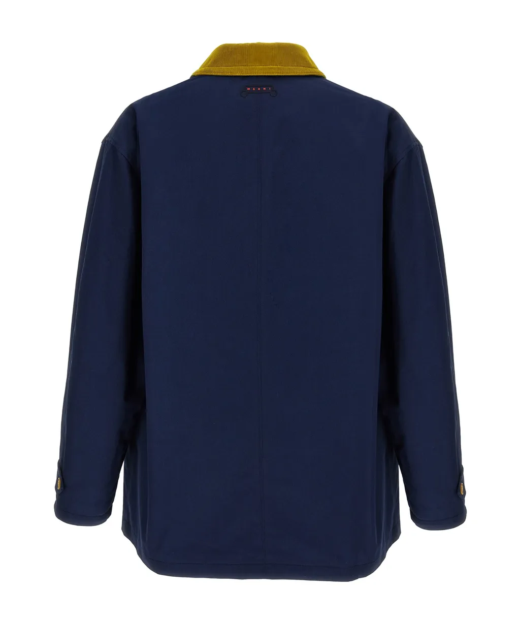 Corduroy Collar Padded Parka
