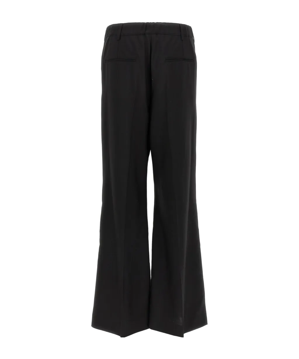 Stitched Crease Flared Trousers