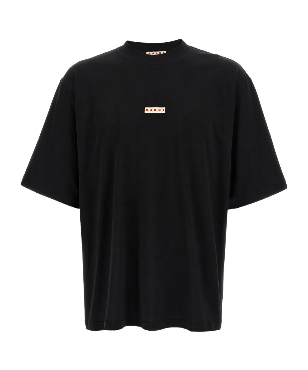 Logo Patch Drop Shoulder T-Shirt