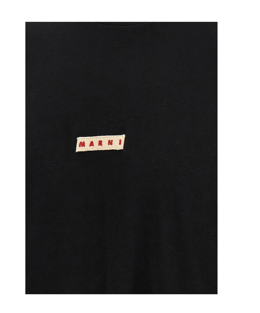 Logo Patch Drop Shoulder T-Shirt