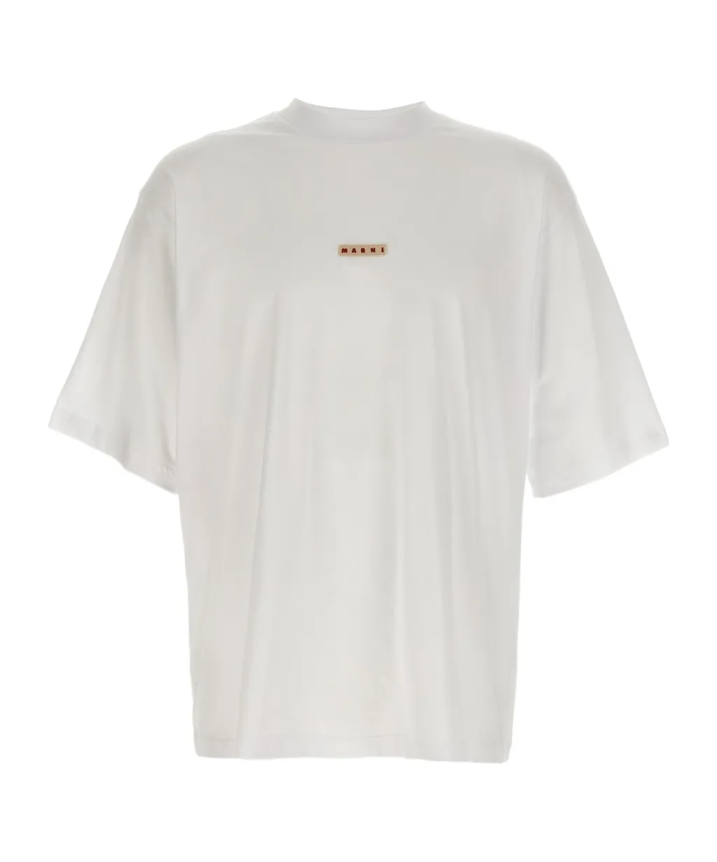 Logo Patch Drop Shoulder T-Shirt