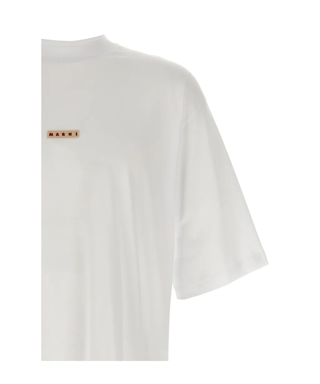 Logo Patch Drop Shoulder T-Shirt