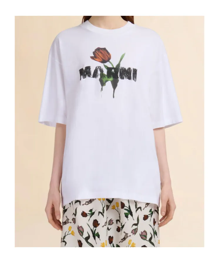 Tulip Printed Crewneck T-Shirt