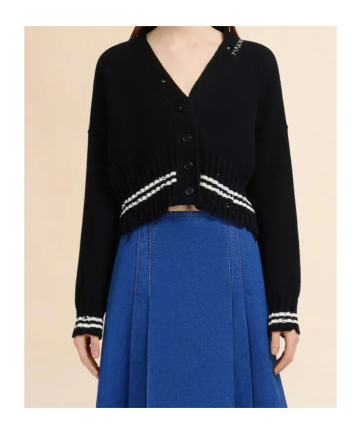 Logo Embroidered Cardigan