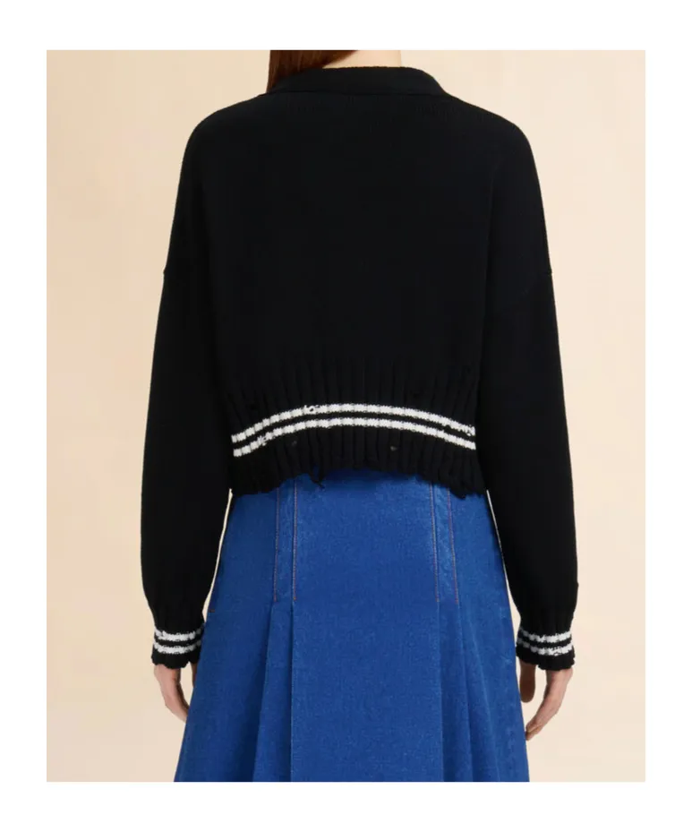 Logo Embroidered Cardigan