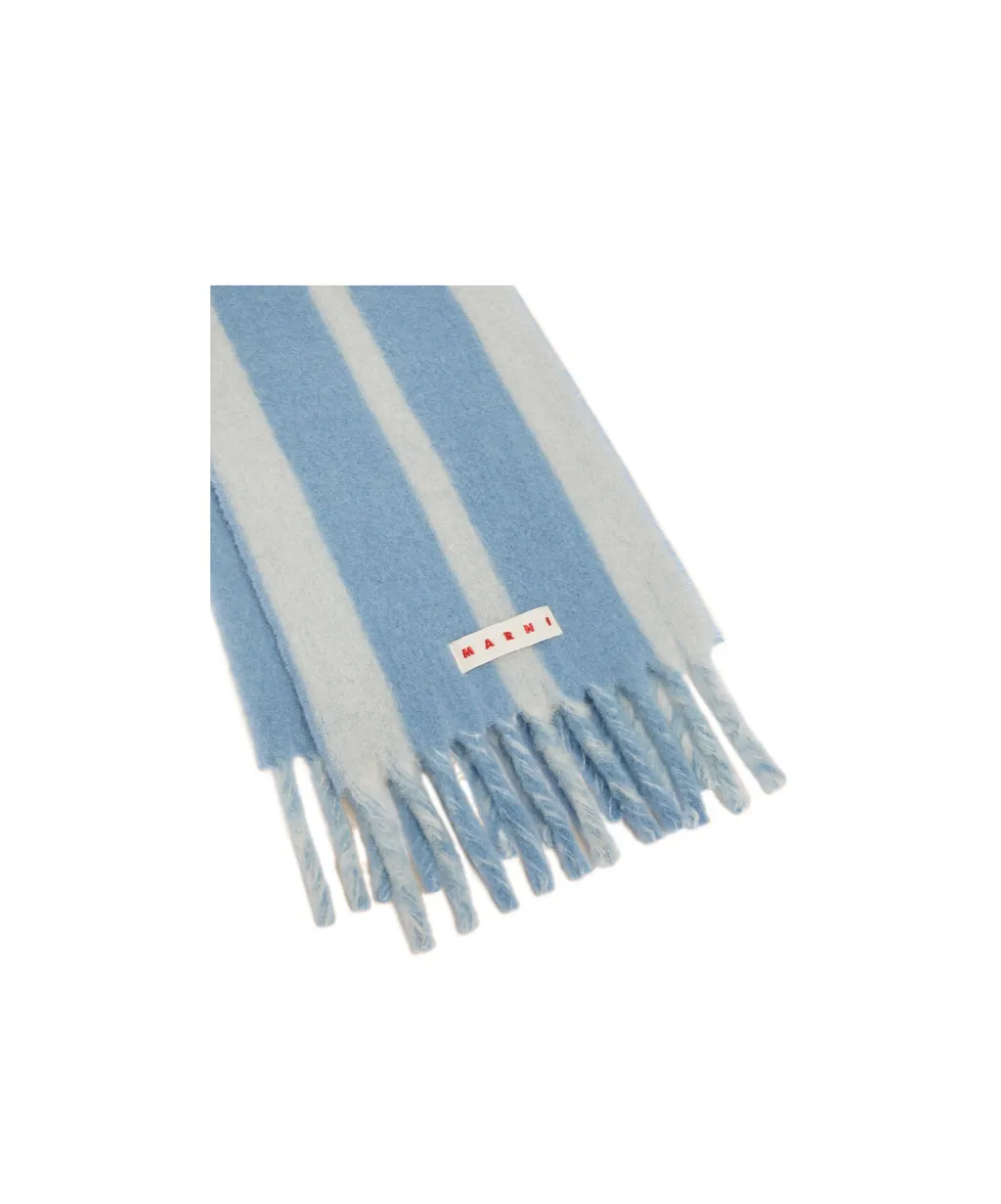 Striped Fringe Detailed Scarf