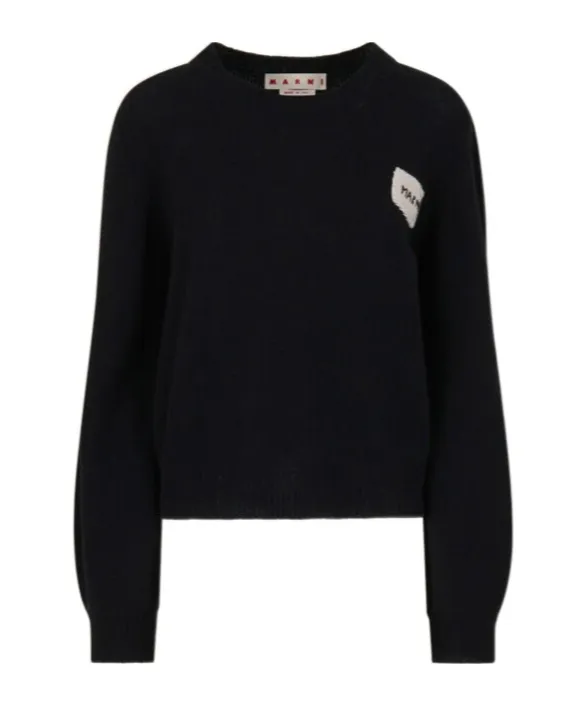 Logo Patch Knit Sweater