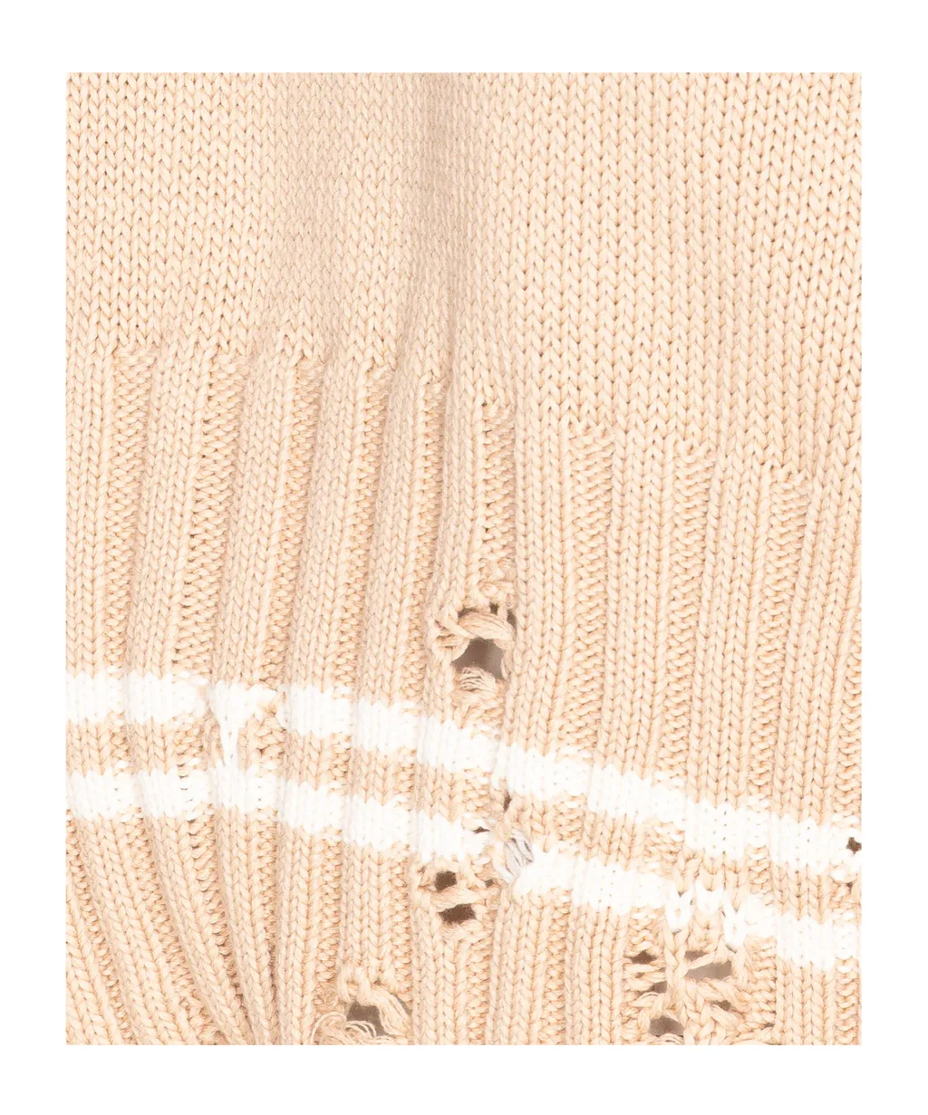 Distressed Crewneck Knitted Jumper