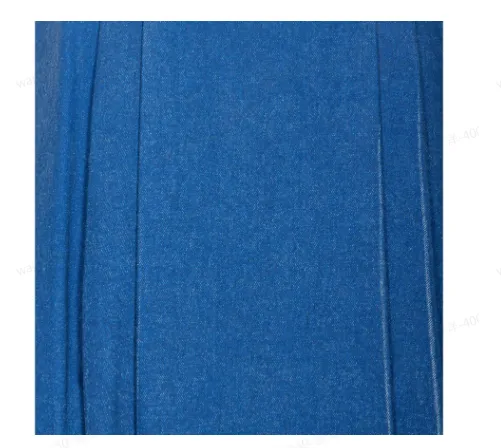 High-Waisted Denim Midi Skirt