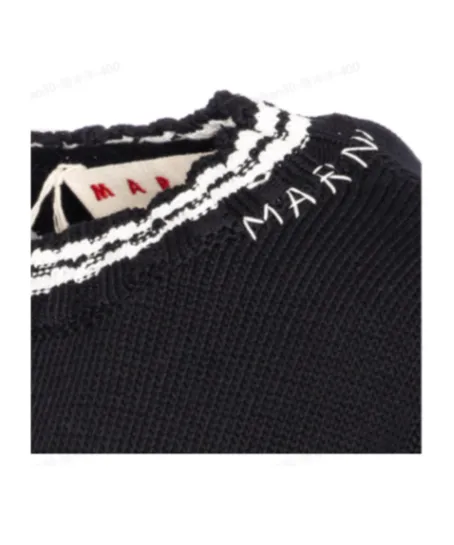 Distressed Crewneck Knitted Jumper