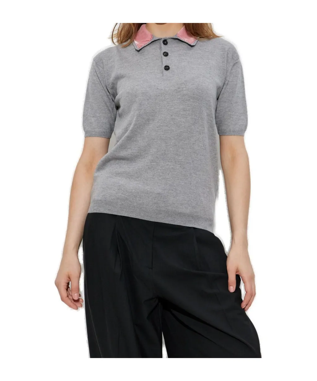 Decorative Collar Polo Shirt