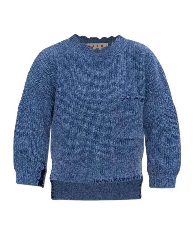 Logo Embroidered Knitted Jumper
