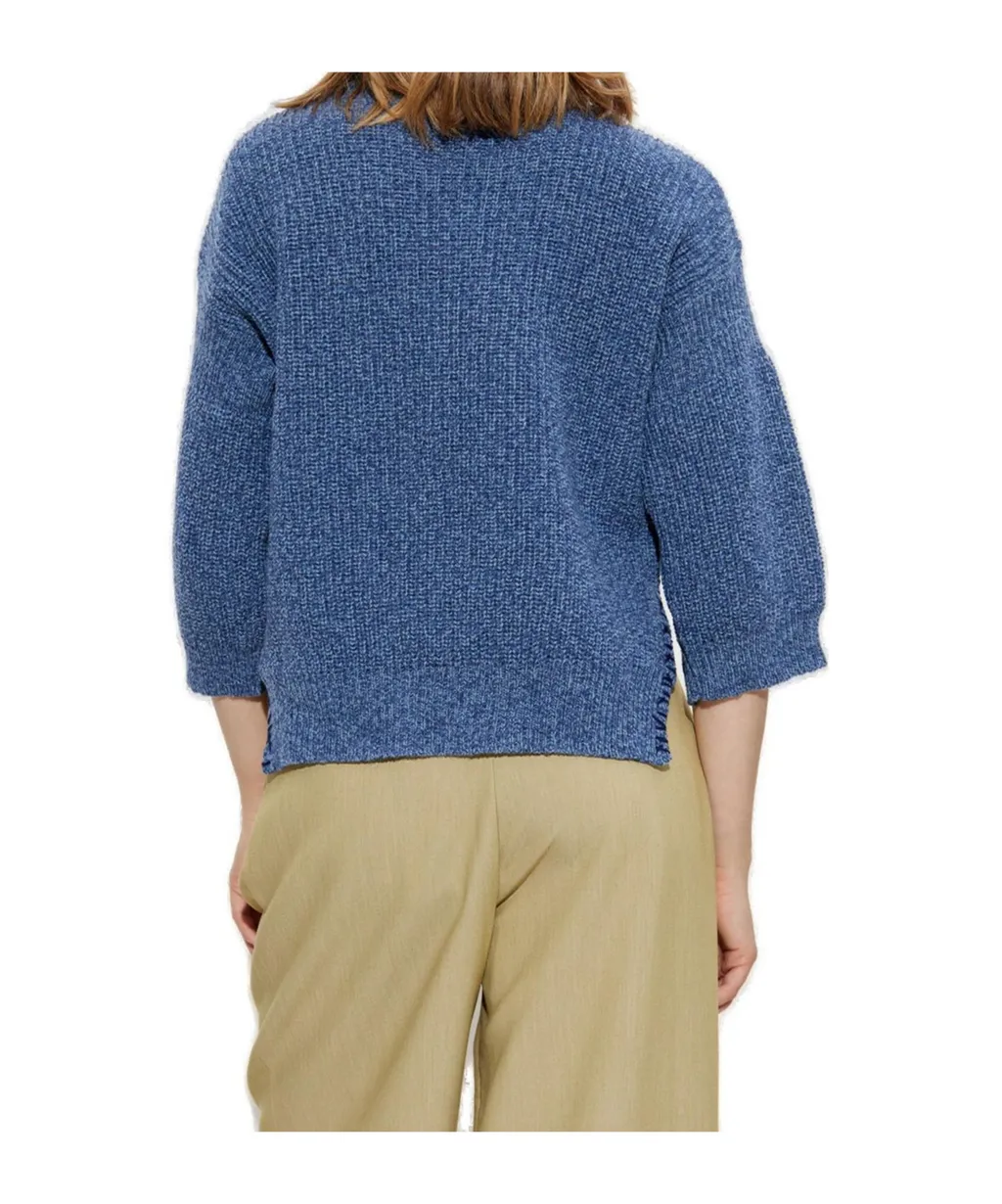 Logo Embroidered Knitted Jumper