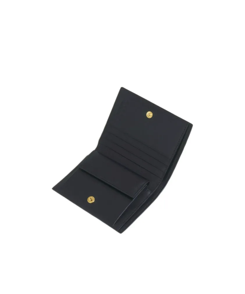 Black Leather Envelope Bifold Wallet