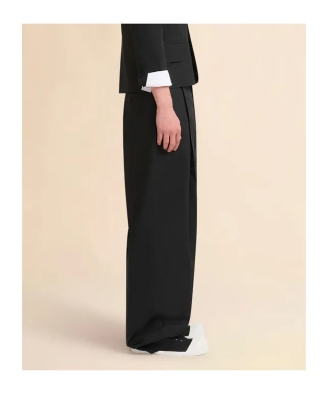 Maxi Pleat Poplin Trousers