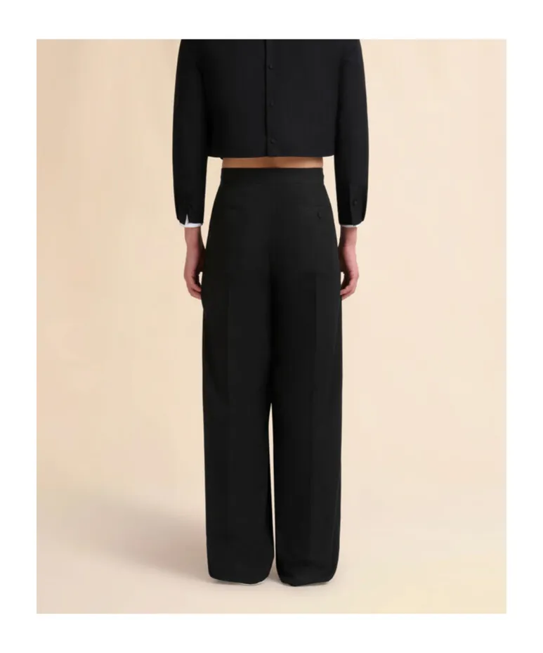 Maxi Pleat Poplin Trousers