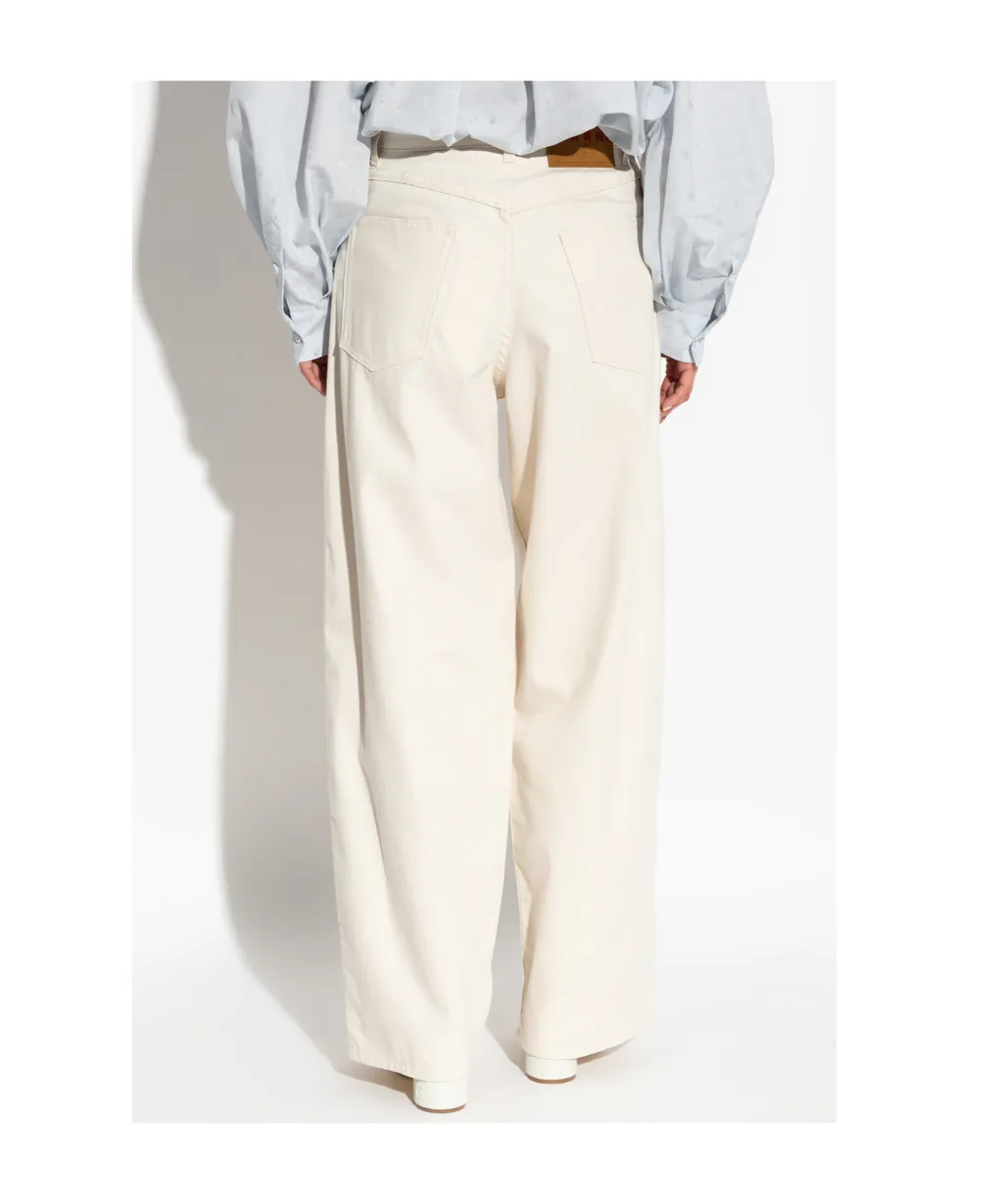 Logo Patch Wide-Leg Jeans