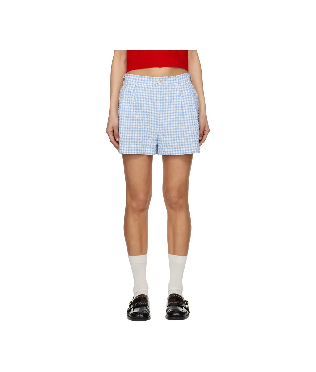 Checked Seersucker Shorts