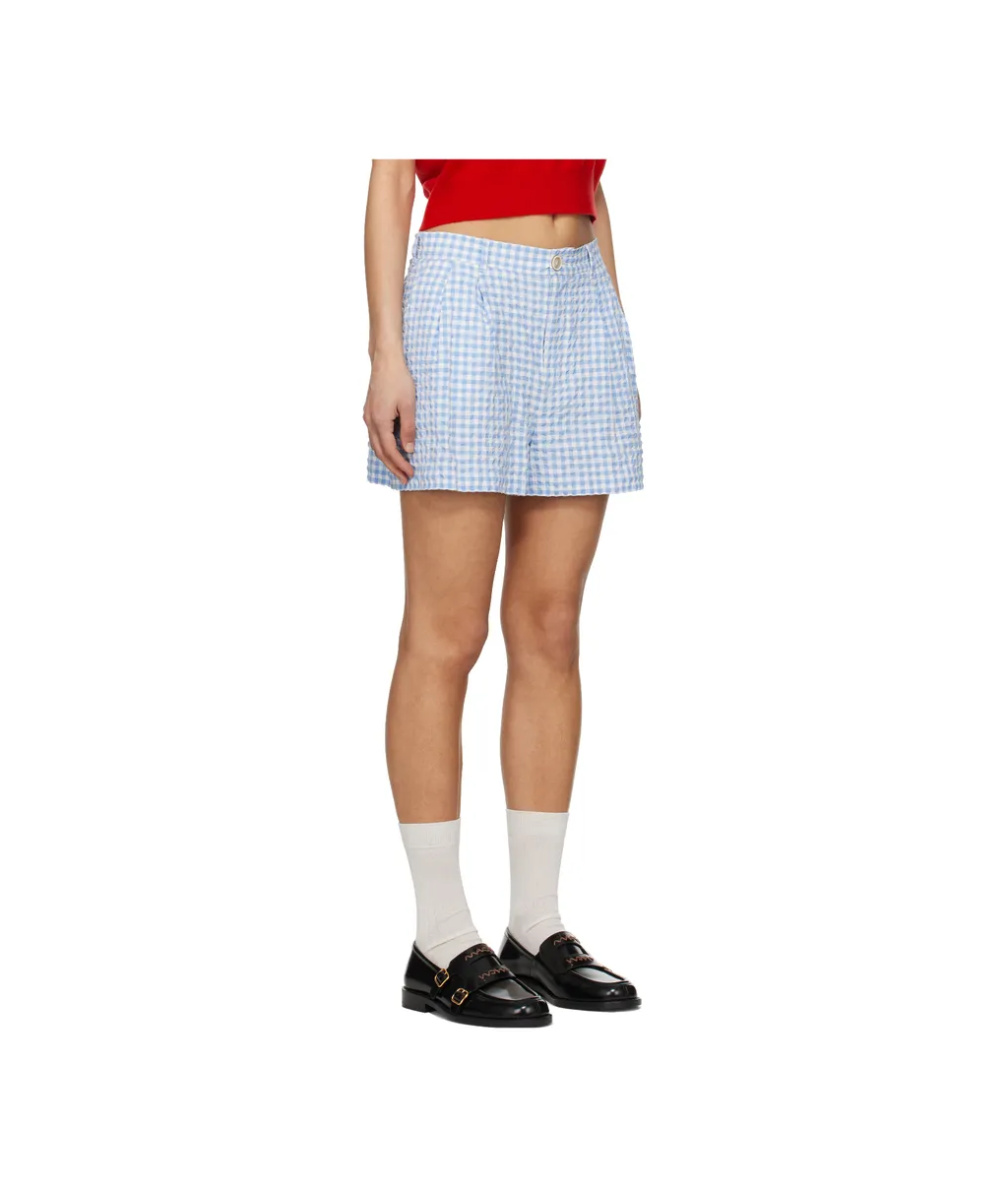 Checked Seersucker Shorts