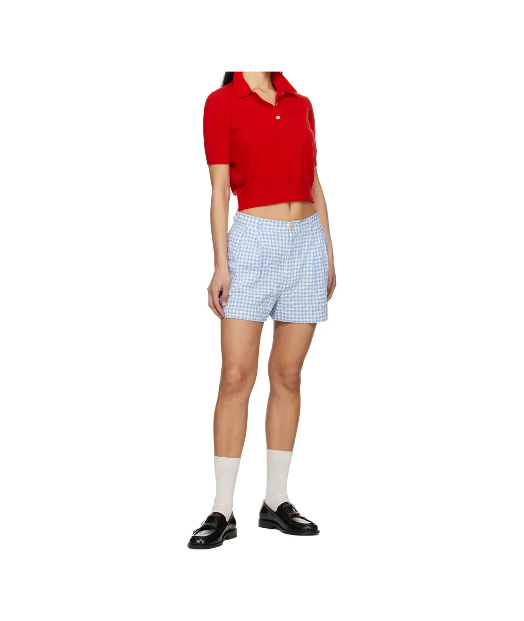Checked Seersucker Shorts