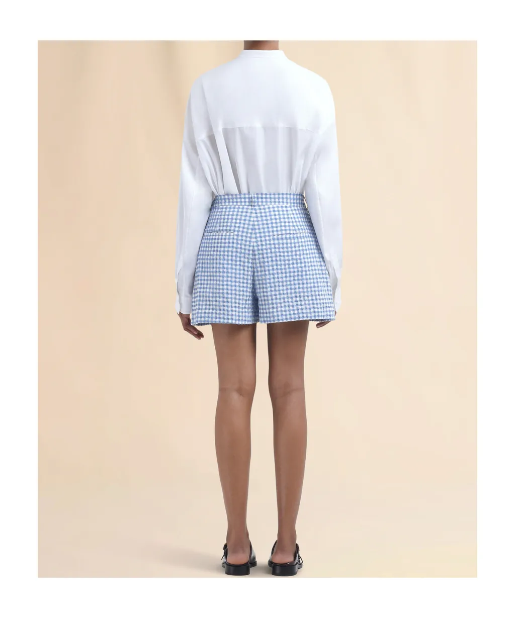 Checked Seersucker Shorts