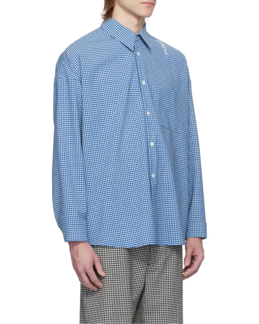 Logo Embroidered Checked Shirt