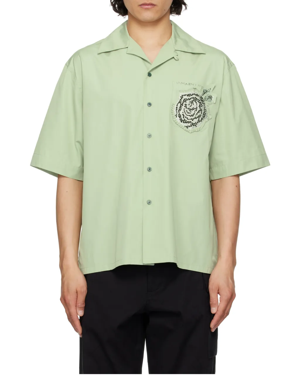Logo Stitch Short-Sleeved Poplin Shirt