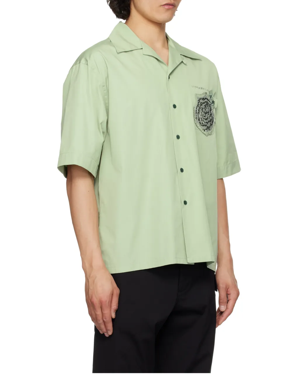 Logo Stitch Short-Sleeved Poplin Shirt