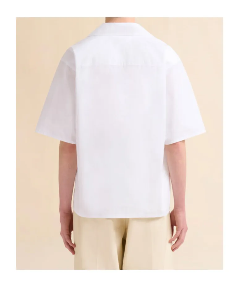 Poplin Bowling Shirt With Fawn Patch