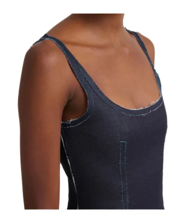 Sleeveless Denim Corset Top