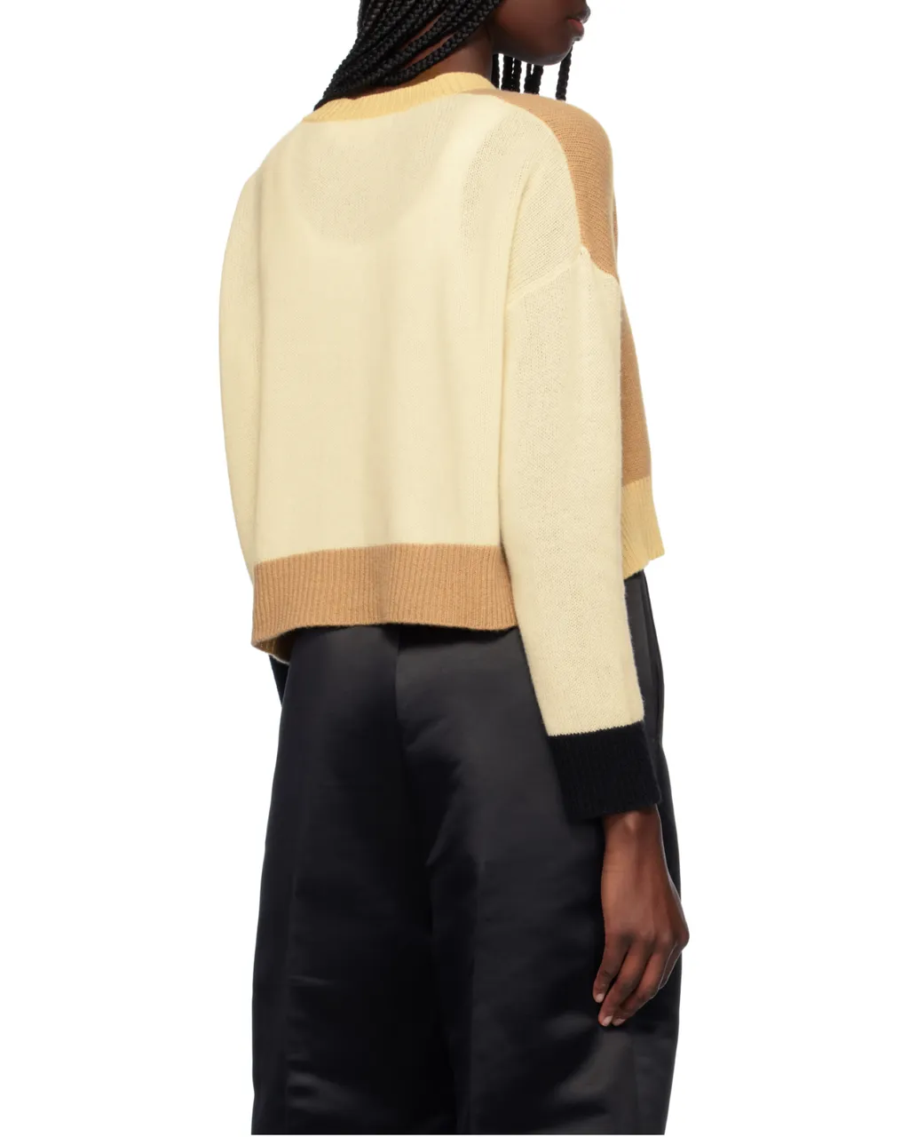 Logo Embroidered Color Blocked Cardigan