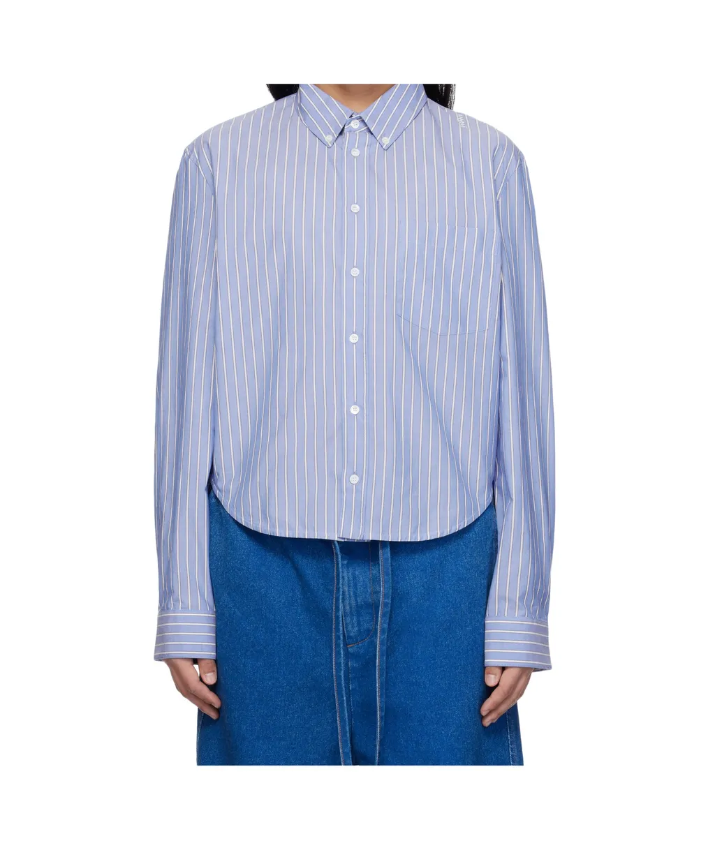 Poplin Stripe Long Sleeve Shirt