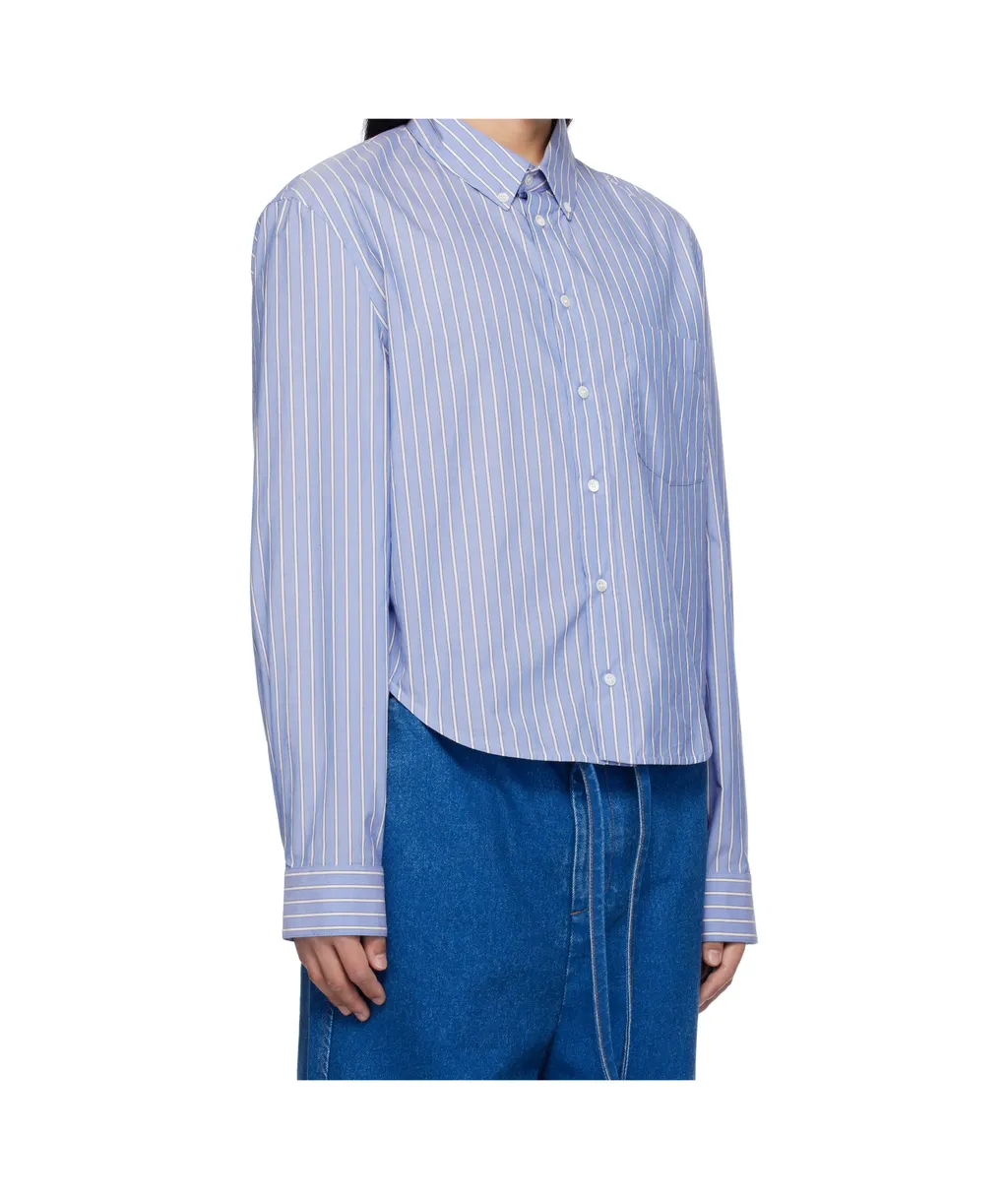 Poplin Stripe Long Sleeve Shirt