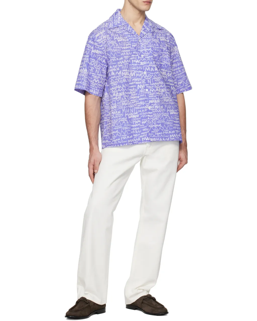 All-Over Logo Printed Short-Sleeved Shirt