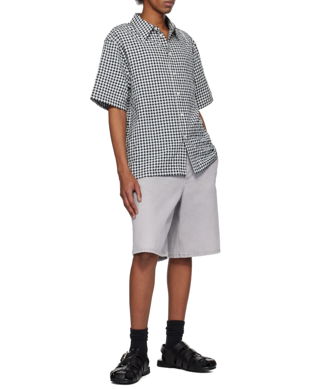 Gingham Seersucker Shirt